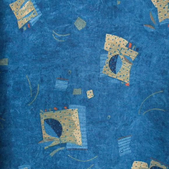 VINTAGE 80s Men's Artsy Printed Button Down Shirt - Picture 6 of 7